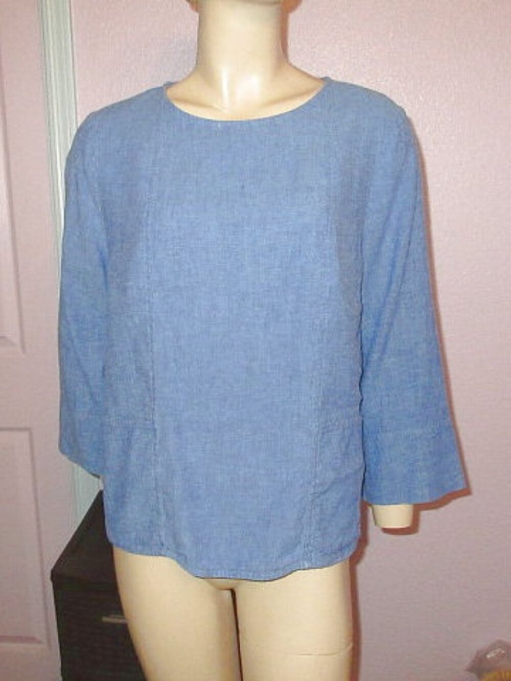 Habitat Linen Cotton Blouse Top Size S Pockets Lagenlook Tunic Coastal Boho NEW